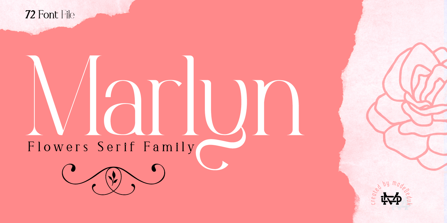 Marlyn Alt Flo One Medium OL Italic Font preview